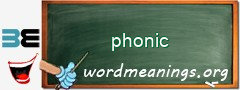 WordMeaning blackboard for phonic